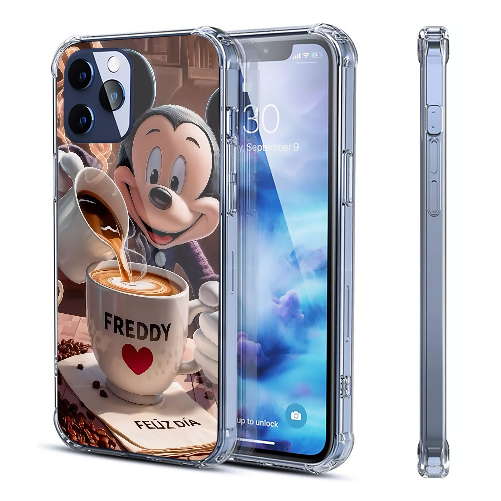 ミッキーマウス Mickey Mouse 【iPhone 12シリーズ対応】透明スマホケース（クリアソフトケース）
